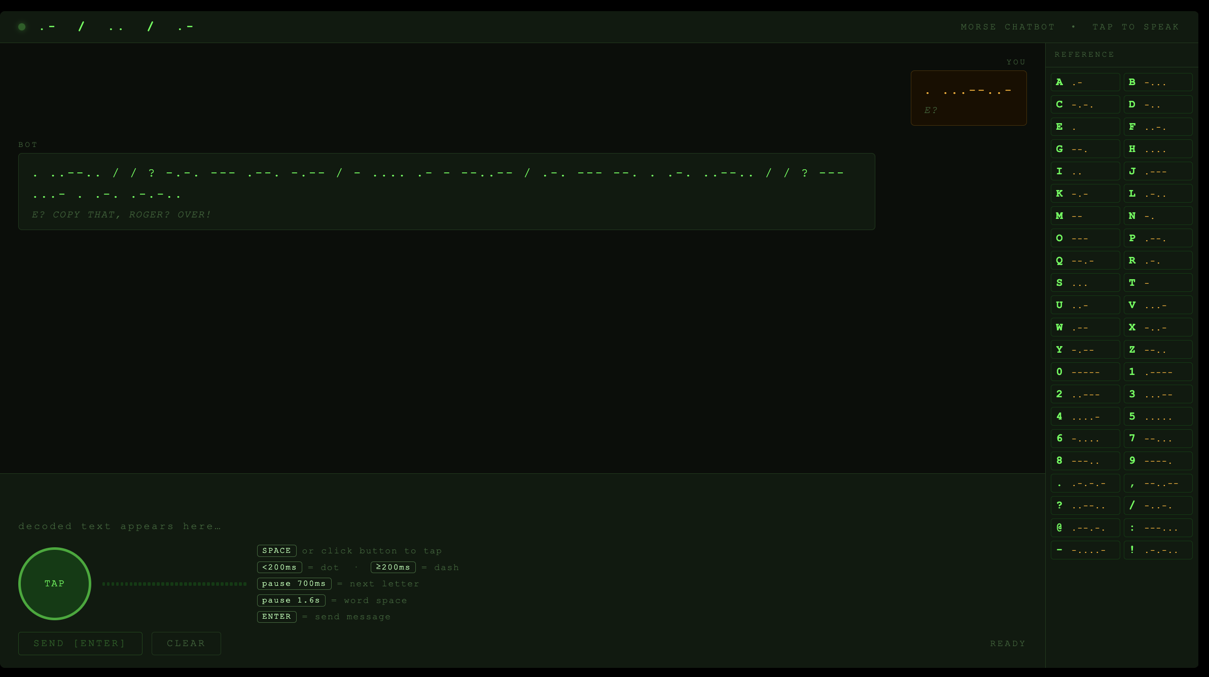 Morse Chatbot